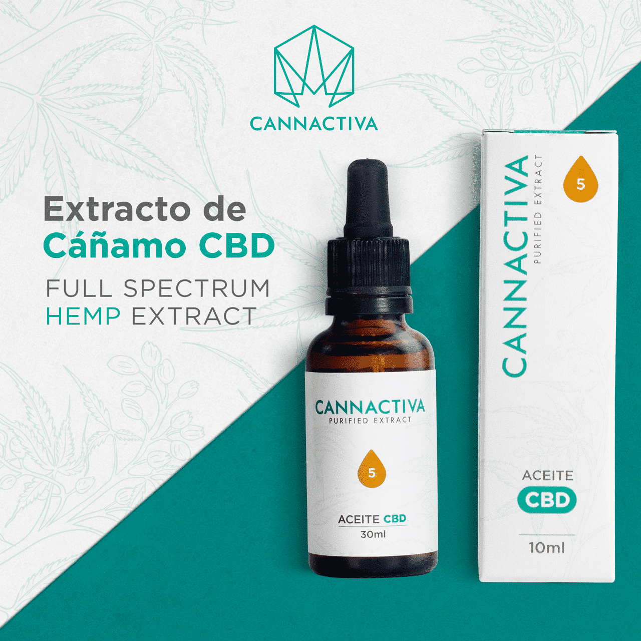 ¡Marca Cannactiva! Aceite de cáñamo espectro completo