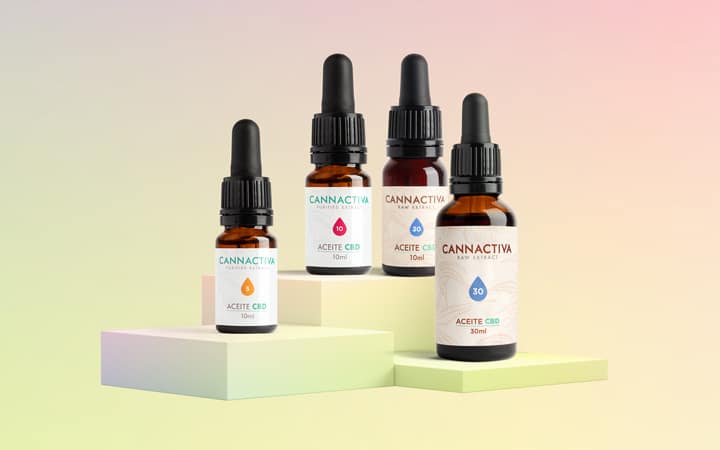 Aceites de CBD de distintas concentraciones Cannactiva