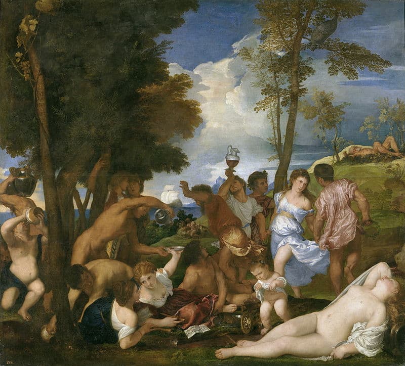 Bacchanal de Titian (Tiziano Vecellio)