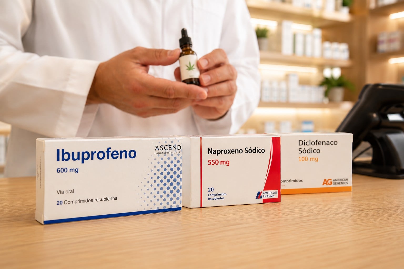 Peut-on prendre du CBD avec de l'ibuprofène, du naproxène ou du diclofénac ? (AINS)