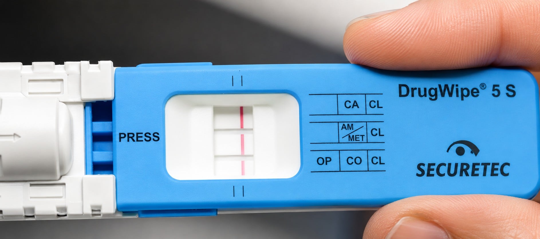 Real DGT saliva drug test, of the type used by the Guardia Civil, the Mossos, the Ertzaintza and local police in Spain